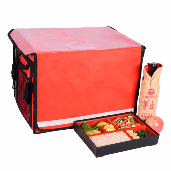 High Quality Popular Design Custom Logo Printed Insulated Lunch Thermal Non Woven Food Delivery Cooler Bag