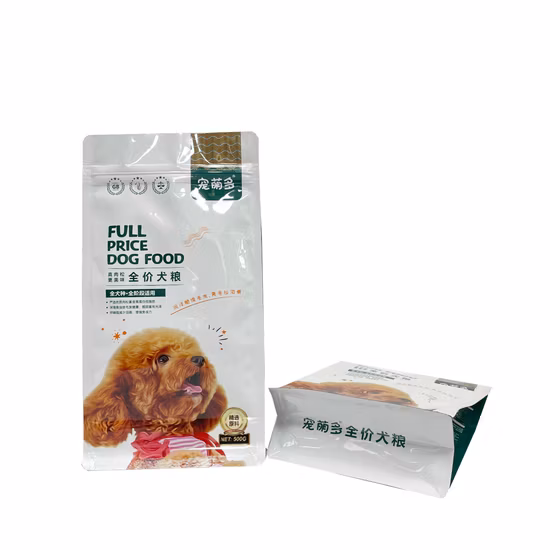Borsa per imballaggio in plastica riciclabile ecologica con stampa lucida opaca in foglio di alluminio per lettiera per gatti, cibo per animali domestici