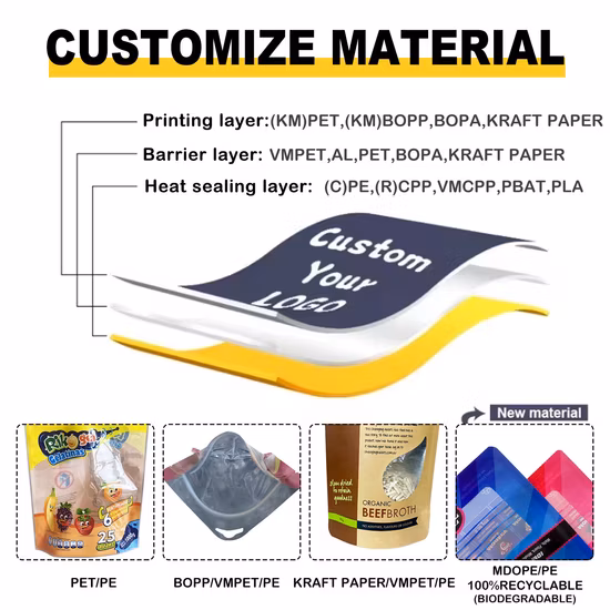 Sacchetti di caffè di lusso con soffietto laterale con chiusura quadrupla in materiale laminato stampato statico personalizzato rotocalco con uno